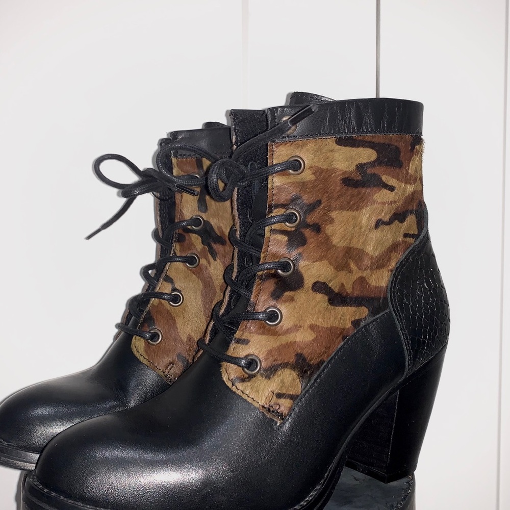 BRONX Mar Laina Leather Ankle Boots